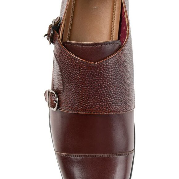 Bashwood Handmade Brown Leather Double Monkstrap Shoes For Men - Picture 4 of 4